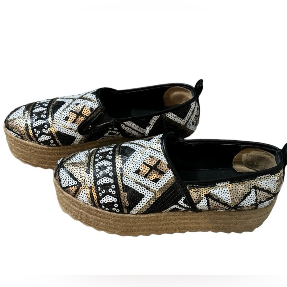 Gently used Brantano sequin espadrille sandals.